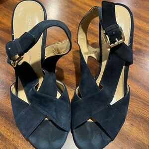 Michael Kors blue suede heels size 9 1/2